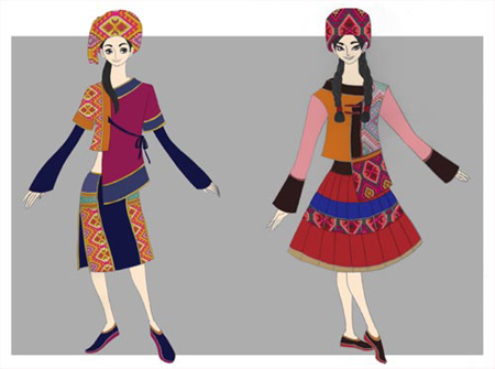 《月光搖籃曲》服裝設計之土家族少女服裝的藝術展現(xiàn)與文化內(nèi)涵